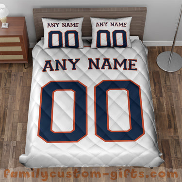 Custom Quilt Sets Houston Jersey Personalized Baseball Premium Quilt Bedding for Boys Girls Men Women